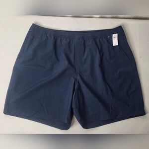 NEW Gap Fit Moisture Wicking 7" Athletic Gym Shorts Size XXL Navy Blue NWT